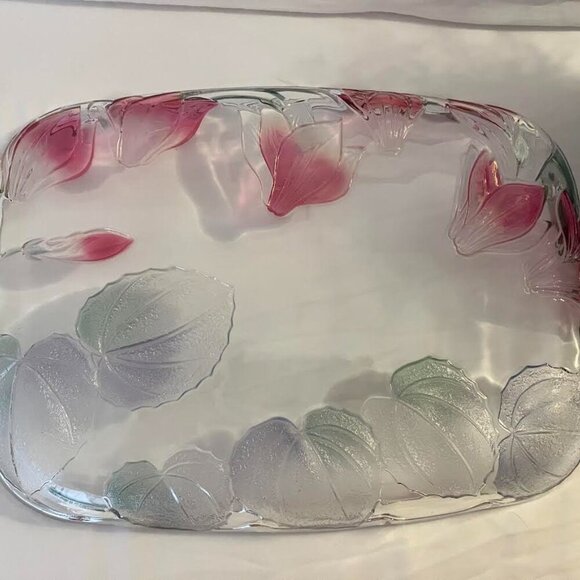 Crystal Clear Studios 1989 Cassandra Oblong Platter Vintage Hand Painted EUC - Picture 1 of 8